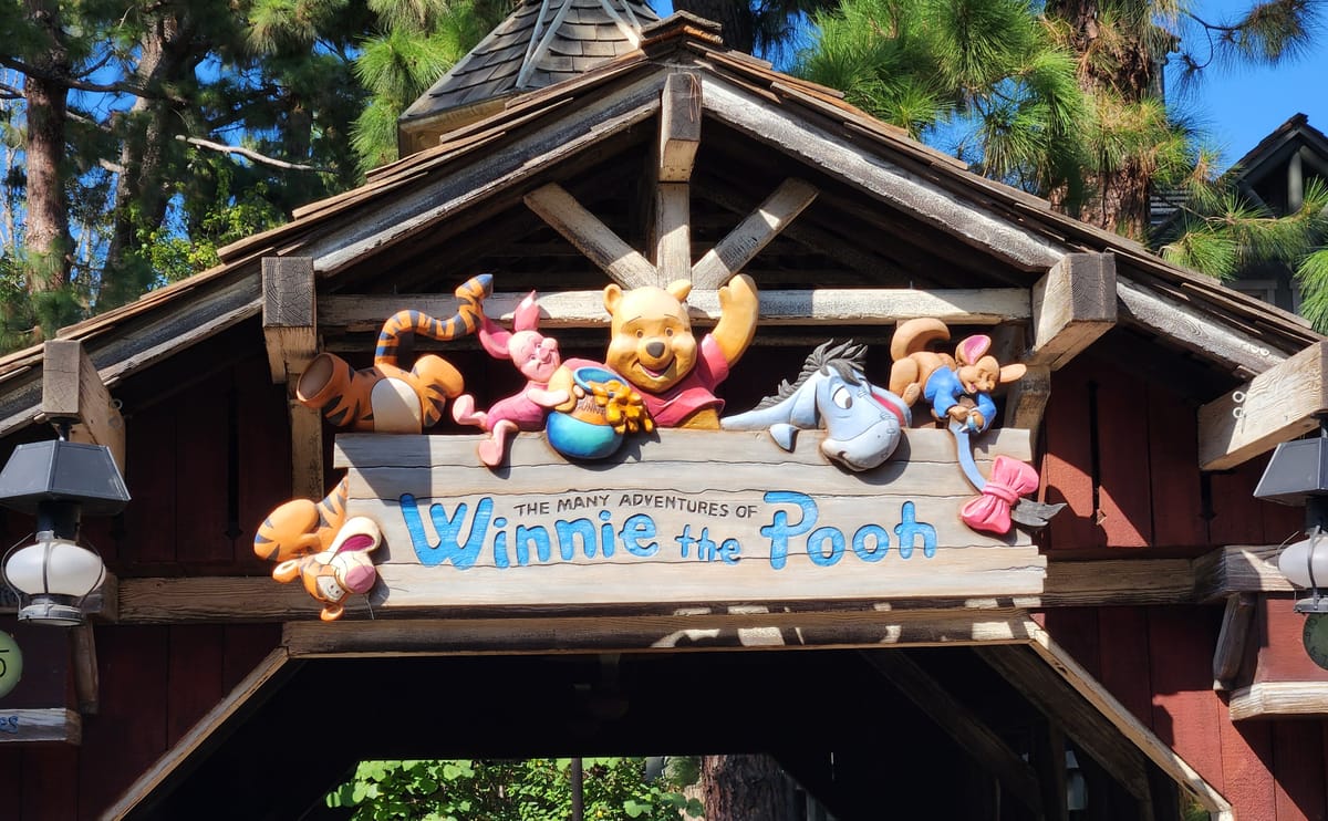 Winnie the Pooh Ride Sign
